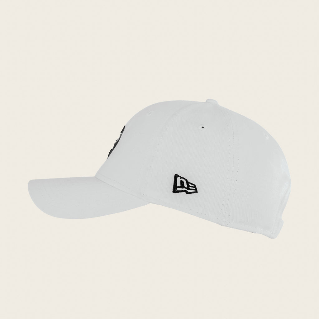 Good Cat — white six-panel cap, left side profile