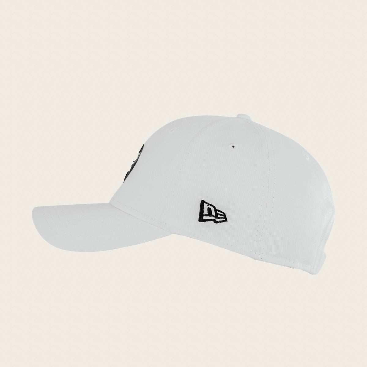 Good Cat — white six-panel cap, left side profile
